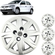 Jogo 4 Calotas Aro 14 VW Gol, Voyage e Saveiro G5/G6 (09-15) - Design Grid GR112CA com Adesivo Logo Resinado - imagem 1