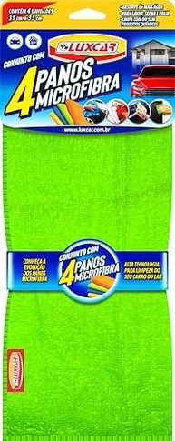 Kit 4 Panos Microfibra Luxcar 35x35cm: Limpeza Impecável e Brilho Duradouro - imagem 3