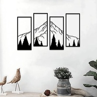4 Peças de Decoração de Parede de Montanha e Floresta em Metal - Arte Minimalista Rústica para Casa e Escritório - imagem 2