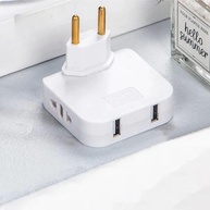 Adaptador Tomada Benjamin Articulado c/ USB: Carregue 4 Dispositivos e Viaje Leve! - imagem 5