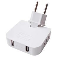 Adaptador Tomada Benjamin Articulado Bivolt com 2 USB: Carregue 4 Dispositivos com Praticidade! - imagem 1