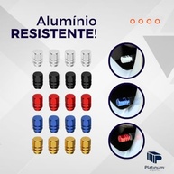 Kit 4 Tampas de Válvula de Alumínio Universal - Azul Sky para Carros, Motos e Bicicletas - imagem 4
