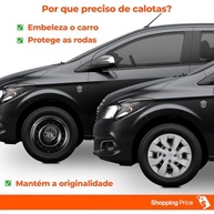 Kit 4 Calotas Aro 14 Grid Prata C/ Cubo Baixo para Onix e Prisma (2017-2020) - imagem 3