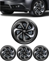 Jogo 4 Calotas Spider Aro 15 Esportivas para Toyota Etios, Yaris e Corolla - Design Moderno e Fixação Segura - imagem 1