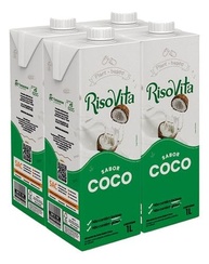 Bebida De Arroz Líquida Sabor Coco Risovita 1l 4 Unidades - imagem 2