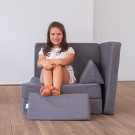 Freso Baby Soft Play - Sofá Modular Infantil Montessori Cinza | 4 Peças Macias e Versáteis para Estimular Criatividade - imagem 3