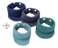 Kit 4 Peças Babador Bandana Quatro Camadas Menino Menina(Cor4) - imagem 2