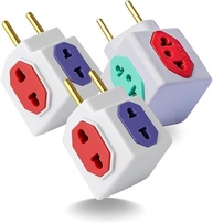 Adaptador Tomada Benjamin Cubo Colorido: 4 Entradas Universais 10A/20A - imagem 1