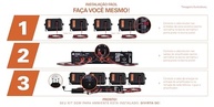 Kit Som Ambiente Hayonik 400W: 4 Caixas Brancas, Amplificador Bluetooth, USB e Mais! - imagem 4