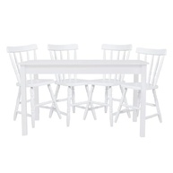 Mesa de Jantar Ditália com 4 Cadeiras - Design Moderno em Branco - imagem 4