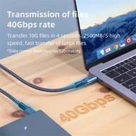Cabo USB-C 4.0: Carregamento Rápido e Thunderbolt 4 - imagem 3