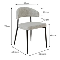 Cadeira Bless Fixa com 4 Pés - 4 Unidades | Design Moderno e Durável para Ambientes Compactos - imagem 4