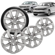 Kit 4 Calotas Aro 14 Gol G4 G6 2008-2016 Prata Grid Cubo Alto - Renove Seu Carro! - imagem 1