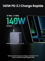 UGREEN Nexode Pro 160W: Carregador USB-C GAN 4 Portas PD3.1 para Máxima Velocidade - imagem 4