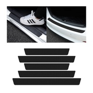 Proteção Premium para Carro: Kit 4 Protetores de Soleira + 1 Protetor de Para-choque Traseiro em Fibra de Carbono - imagem 1