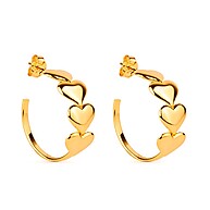 Brinco Argola 4 Corações Ouro 18K – Elegância com Garantia - imagem 2