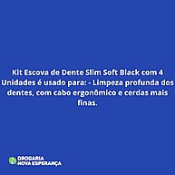 Escova Dental Slim Soft Black: Kit com 4! - imagem 2