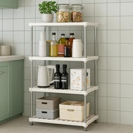 Estante Modular de Plástico 4 Andares - Organize com Estilo e Praticidade - imagem 3