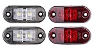 Kit 4 Lanternas LED Vigia Teto 12/24V para Van, Caminhão e Barco - Cristal/Vermelho KLX - imagem 2