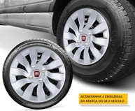 Jogo 4 Calotas Esportivas Street Prata Aro 14 - Fiat Novo Uno, Argo, Cronos e Mais - imagem 4