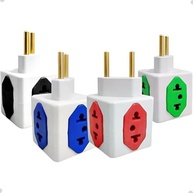 Kit 2 Adaptadores Tomada Cubo 3D Universal 4 Saídas Bivolt 10A/20A - Pino Novo NBR 14136 - imagem 2