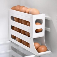 Suporte para Ovos com Rolamento Automático – 4 Camadas, 30 Ovos, Design que Economiza Espaço - imagem 3