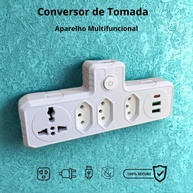 Régua de Energia Premium: 4 Tomadas, 2 USB e 1 USB-C com Carregamento Inteligente e Proteção Anti-Chamas - imagem 4