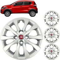 Jogo 4 Calotas Aro 14 Fiat Mobi 2017-2025 Grid Vermelho Resinado - Design Esportivo e Proteção - imagem 2