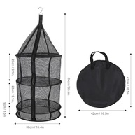 Rack de Secagem Suspensa 4 Camadas - Malha Ecológica com Zíper, Leve e Multifuncional para Ervas, Legumes e Roupas - imagem 3
