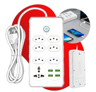 Régua de Energia 6 Tomadas + 4 USB Universal: Carregue Tudo com Segurança e Estilo! - imagem 3