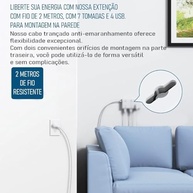 Extensão Elétrica 7 Tomadas + 4 USB: Carregamento Rápido e Proteção Bivolt - imagem 5