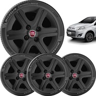 Kit 4 Calotas Fiat Palio Mille Fire Aro 13 Preto - Estilo e Proteção - imagem 2