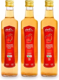 Kit 3 Vinagre De Maçã Orgânico Acidez 4% Serra Gaúcha 500ml - imagem 1