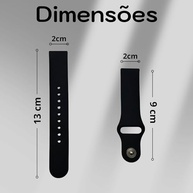 Pulseira Borracha 20mm Amazfit Gts 2 3 4 Mini Galaxy Active DM ACESSÓRIOS - imagem 3