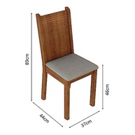 Kit com 4 Cadeiras de Jantar Madesa Rustic/Pérola - Design Ergonômico e Estilo Moderno - imagem 3