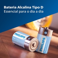Pilha D Philips LR20: Energia Duradoura (Kit 4) - imagem 2