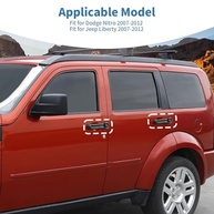 Acabamento Maçaneta Fibra de Carbono para Dodge Nitro e Jeep Liberty 2007-2012 (4 Peças) - imagem 4