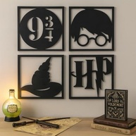 Kit 4 Quadros Decorativos Harry Potter MDF 20x20cm - Acabamento Premium com Tecnologia a Laser - imagem 3