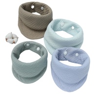 Kit 4 Peças Babador Bandana Quatro Camadas Menino Menina(Cor3) - imagem 3