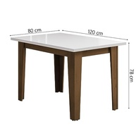 Conjunto de Mesa de Jantar Miami com 4 Cadeiras Trieste - Design Moderno e Resistente - imagem 4