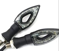 Kit 4 Piscas Seta LED Universal Moto - Titan, Fazer, CB e Mais! Design Fumê 12 LEDs - imagem 3