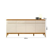 Buffet Aparador Giorgia 187cm 4 Portas 4 Gavetas em Madeira Maciça | Design Offwhite e Cedro - imagem 3