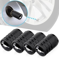 Tampas de Válvula de Pneu Premium para Ford Mustang - Proteção e Estilo em Metal Preto (4 Peças) - imagem 3