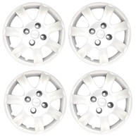 Kit 4 Calotas Prata Aro 14 para Peugeot 206, 207, 307 (2010-2016) - Cubo Alto - imagem 1