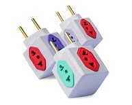 Kit 3 Adaptadores Benjamim Power Cubo 4 Entradas Bivolt 10A/20A - Organize suas Tomadas! - imagem 2