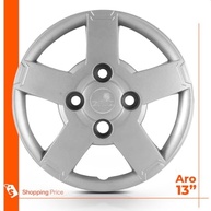 Kit 4 Calotas Ford Ka 2008-2012 Aro 13 Prata Grid - Cubo Baixo - imagem 4