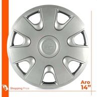 Kit 4 Calotas Fox City Aro 14 Prata - Design Grid e Fixação por Pressão - imagem 4