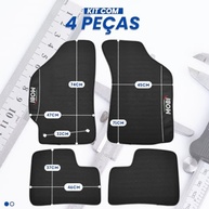 Jogo de Tapetes Automotivos Premium Emborrachado para Fiat Mobi (2016-2022) - 4 Peças Impermeáveis - imagem 3