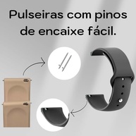 Pulseira Borracha 20mm Amazfit Gts 2 3 4 Mini Galaxy Active DM ACESSÓRIOS - imagem 4