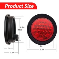 Kit 4 Luzes Traseiras LED Redondas 10cm para Reboque - Super Brilhantes e à Prova d'Água - imagem 5